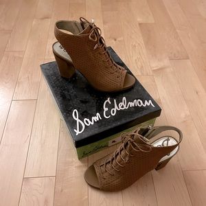 Sam Edelman Peep Toe Booties (New) - Size 8.5